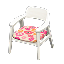 Animal Crossing Items Nordic chair Flowers Fabric White