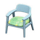 Animal Crossing Items Nordic chair Leaves Fabric Blue