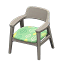 Animal Crossing Items Nordic chair Leaves Fabric Gray