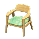 Animal Crossing Items Nordic chair Leaves Fabric Light wood