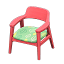 Animal Crossing Items Nordic chair Leaves Fabric Red