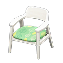 Animal Crossing Items Nordic chair Leaves Fabric White