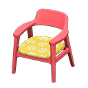 Animal Crossing Items Nordic chair Little flowers Fabric Red