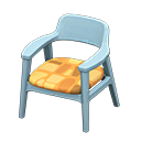 Animal Crossing Items Nordic chair Orange Fabric Blue