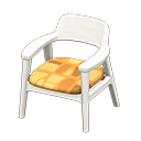 Animal Crossing Items Nordic chair Orange Fabric White