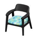 Animal Crossing Items Nordic chair Raindrops Fabric Black