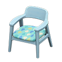 Animal Crossing Items Nordic chair Raindrops Fabric Blue