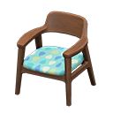 Animal Crossing Items Nordic chair Raindrops Fabric Dark wood