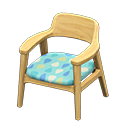 Animal Crossing Items Nordic chair Raindrops Fabric Light wood