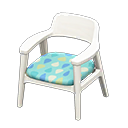 Animal Crossing Items Nordic chair Raindrops Fabric White