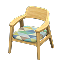 Animal Crossing Items Nordic chair Triangles Fabric Light wood