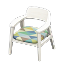 Animal Crossing Items Nordic chair Triangles Fabric White