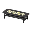 Animal Crossing Items Nordic low table Dots Fabric Black