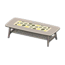 Animal Crossing Items Nordic low table Dots Fabric Gray