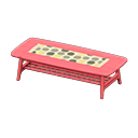 Animal Crossing Items Nordic low table Dots Fabric Red