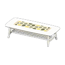 Animal Crossing Items Nordic low table Dots Fabric White