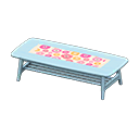 Animal Crossing Items Nordic low table Flowers Fabric Blue