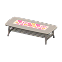 Animal Crossing Items Nordic low table Flowers Fabric Gray