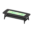 Animal Crossing Items Nordic low table Leaves Fabric Black