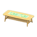 Animal Crossing Items Nordic low table Leaves Fabric Light wood