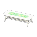 Animal Crossing Items Nordic low table Leaves Fabric White