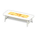 Animal Crossing Items Nordic low table Orange Fabric White