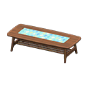 Animal Crossing Items Nordic low table Raindrops Fabric Dark wood