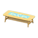 Animal Crossing Items Nordic low table Raindrops Fabric Light wood