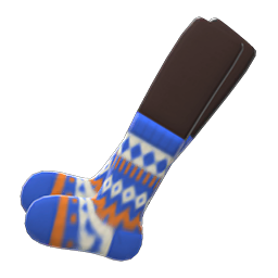 Animal Crossing Items Nordic Socks Blue