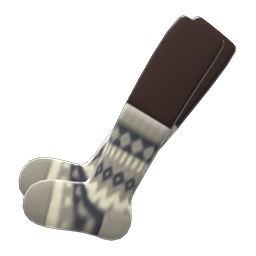 Animal Crossing Items Nordic Socks Gray