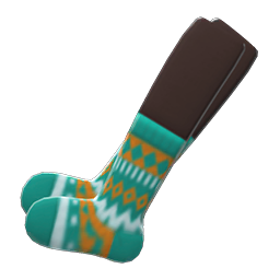 Animal Crossing Items Nordic Socks Green