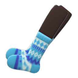 Animal Crossing Items Nordic Socks Light blue