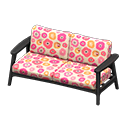 Animal Crossing Items Nordic sofa Flowers Fabric Black