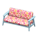 Animal Crossing Items Nordic sofa Flowers Fabric Blue