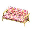 Animal Crossing Items Nordic sofa Flowers Fabric Light wood