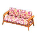 Animal Crossing Items Nordic sofa Flowers Fabric Natural wood