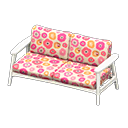 Animal Crossing Items Nordic sofa Flowers Fabric White