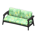 Animal Crossing Items Nordic sofa Leaves Fabric Black