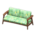 Animal Crossing Items Nordic sofa Leaves Fabric Dark wood