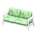 Animal Crossing Items Nordic sofa Leaves Fabric White