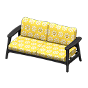 Animal Crossing Items Nordic sofa Little flowers Fabric Black