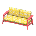 Animal Crossing Items Nordic sofa Little flowers Fabric Red