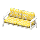 Animal Crossing Items Nordic sofa Little flowers Fabric White