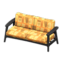 Animal Crossing Items Nordic sofa Orange Fabric Black