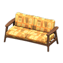 Animal Crossing Items Nordic sofa Orange Fabric Dark wood