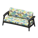 Animal Crossing Items Nordic sofa Triangles Fabric Black