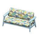 Animal Crossing Items Nordic sofa Triangles Fabric Blue