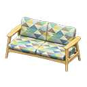 Animal Crossing Items Nordic sofa Triangles Fabric Light wood