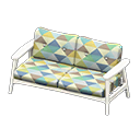 Animal Crossing Items Nordic sofa Triangles Fabric White