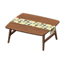 Animal Crossing Items Nordic table Dots Fabric Dark wood